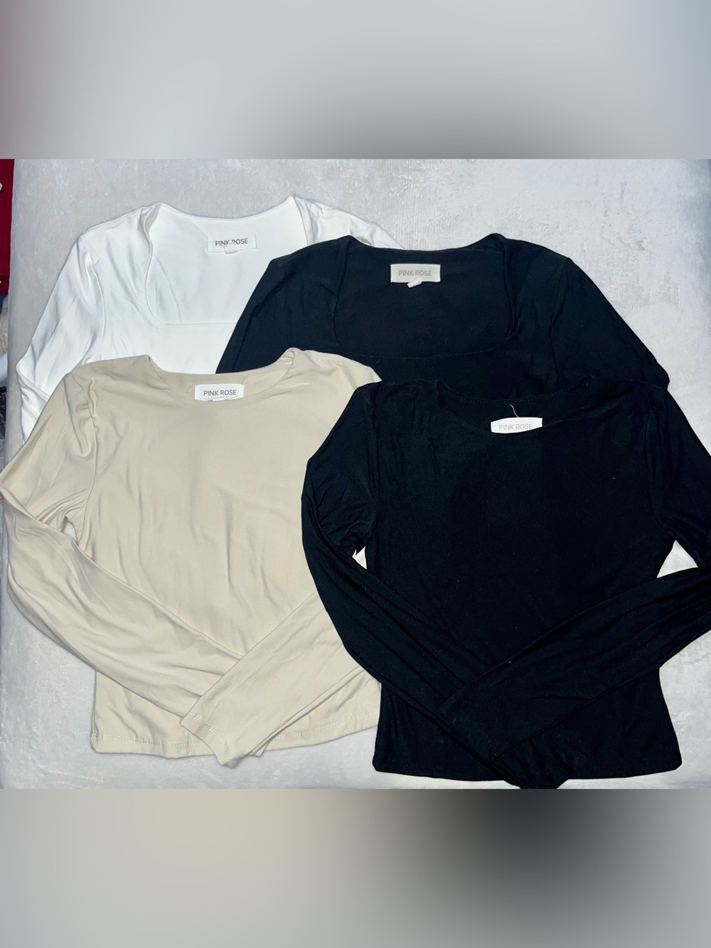 PINK ROSE Long Sleeve Crewneck Bundle